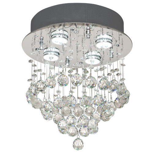 Chandelier flush deals mount crystal